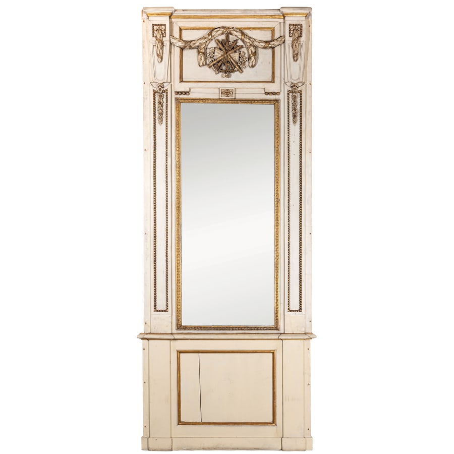 SPECCHIERA DA BOISERIE IN LEGNO INTAGLIATO LACCATO E (1 of 2)