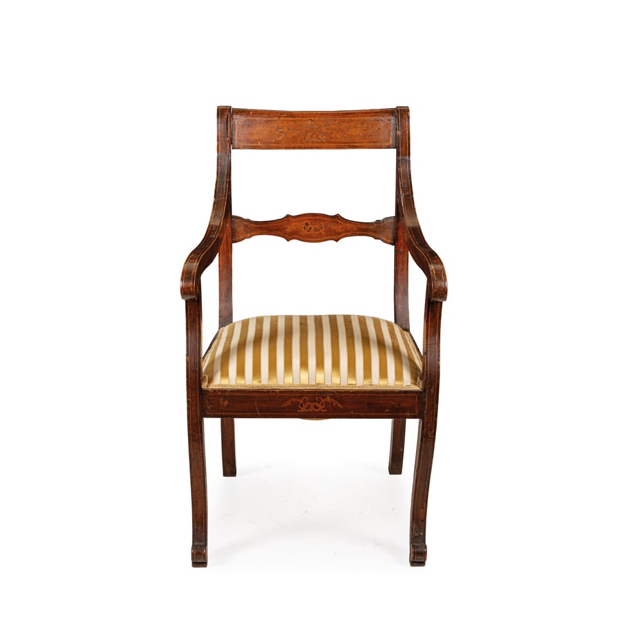 DUE POLTRONE IN LEGNI VARI, SICILIA, XIX SECOLO (1 of 2)