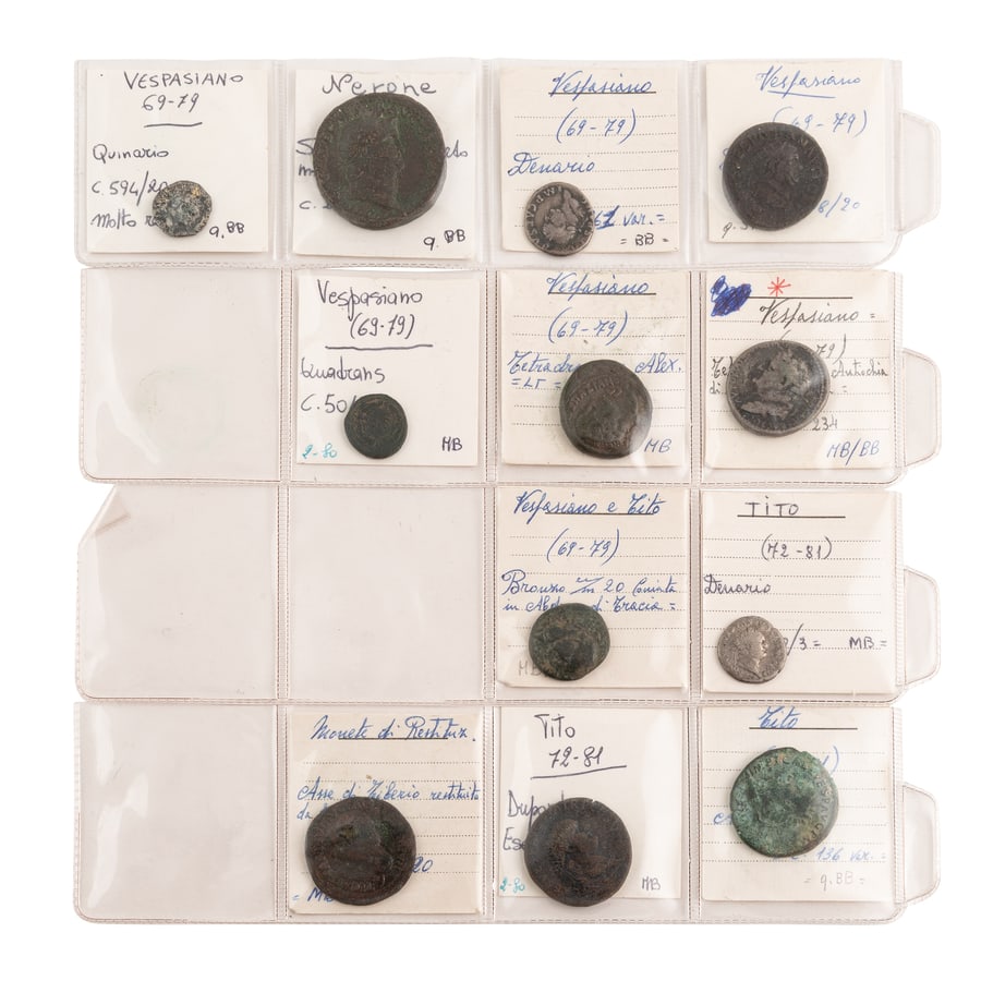 MONETE ROMANE IMPERIALI. COLLEZIONE DI 78 MONETE DAL I: AL II SECOLO Comprende molti sesterzi, fra cui un sesterzio martellato di Nerone e un asse di Giulia Titi. Lotto di grande interesse per studioso e collezionista, da esaminare con molta attenzione. Sp