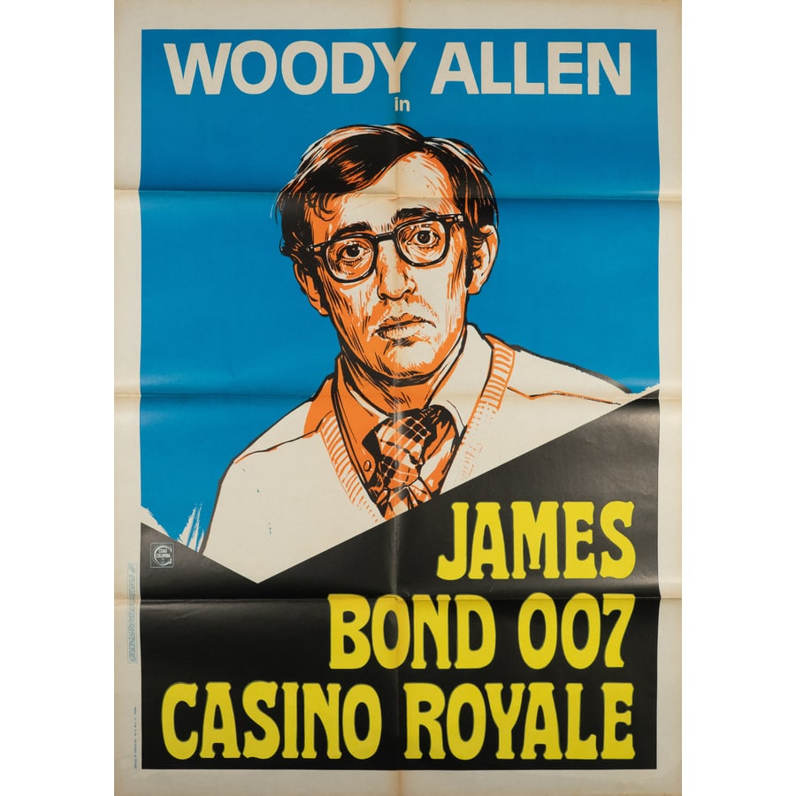 'Woody Allen, James Bond, Casino Royale': Edizione Italiana, 1970 ca. Edito Sericolor, Roma Formato 2F [h 140 x L 100 cm] Status Report B/A