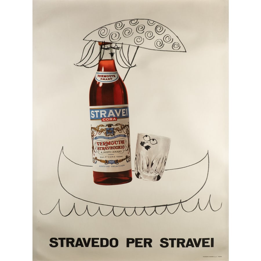 'Cora Stravei' [Stravedo per Stravei]: Manifesto Offset [Telato] Anonimo Edito Tipografia Torinese S.p.A., Torino Epoca 1960 ca. Misure h 140 x L 100 cm Status Report A-