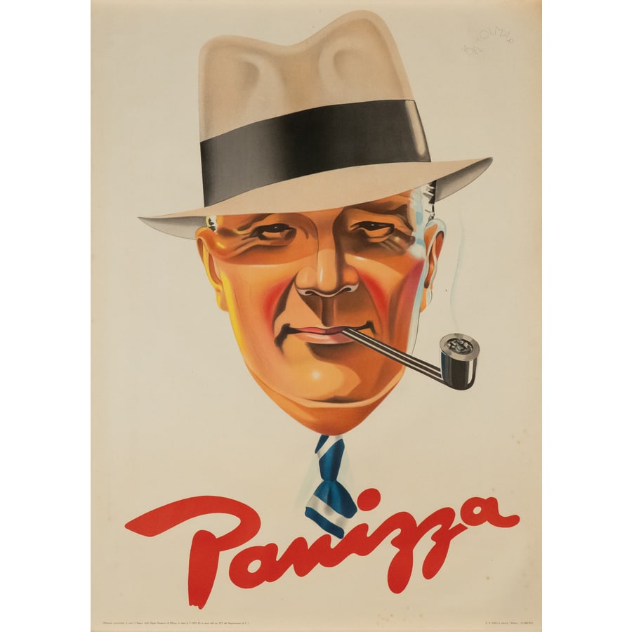 'Panizza': Manifesto Litografia [Non Telato] by Tolmar Noel Edito S.A. Alfieri & Lacroix, Milano Epoca 1938 ca. Misure h 100 x L 70 cm Status Report B