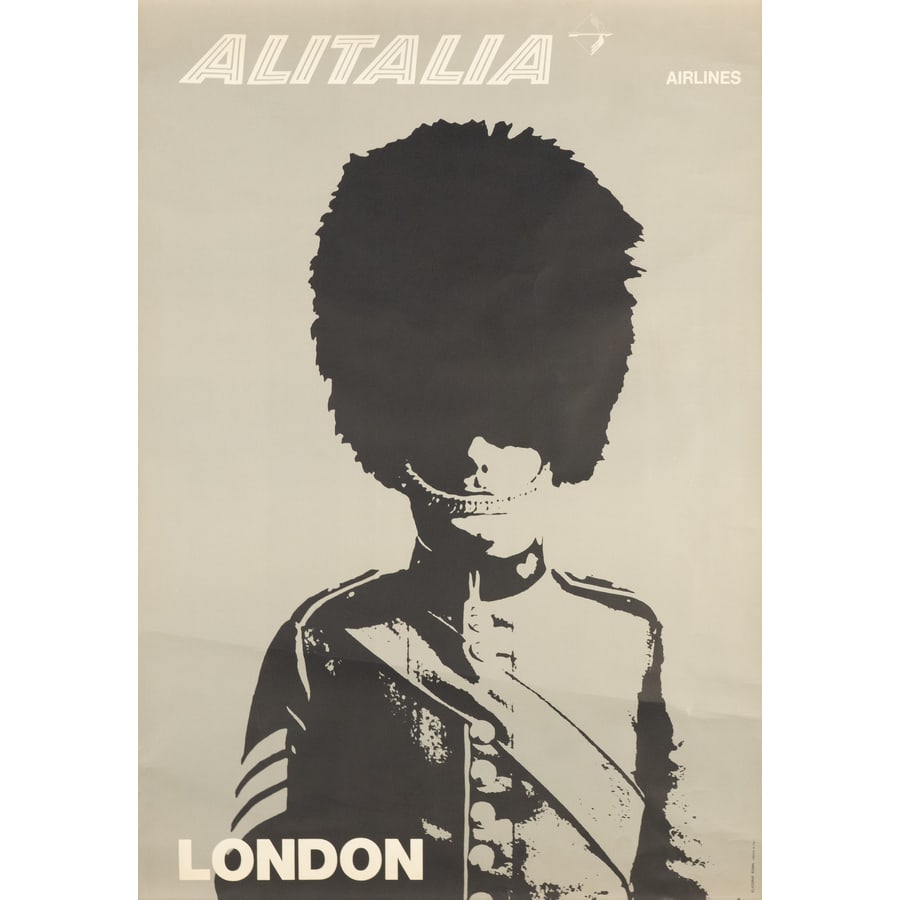 'Alitalia' [London]: Manifesto Offset [Non Telato] Anonimo Edito Eliograf, Roma Epoca 1960 ca. Misure h 100 x L 69 cm Status Report B
