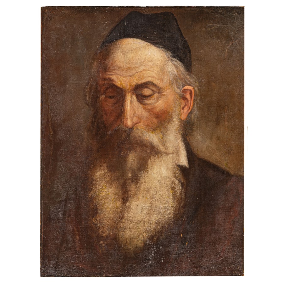 PITTORE DEL XVIII-XIX SECOLO: Ritratto d'uomo Olio su tela applicata su tavola, cm 52,5X40 Provenienza: Collezione privata