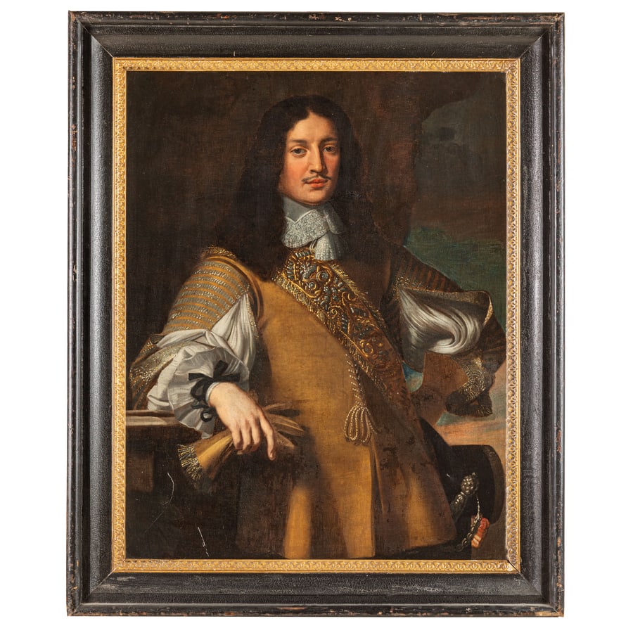 LOUIS COUSIN detto LUIGI GENTILE: (Bruxelles, 1606 - 1667) Ritratto di giovane uomo Olio su tela, cm 109X85 Provenienza: Glasgow, Colonnello Andrew Young Smillie, n. 147 Colonia, Lempertz, 15 maggio 2007, lotto 1097 (come ambito di