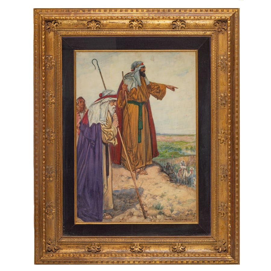 GRIEVE WALTER GRAHAM: Gran Bretagna, 1872 - 1937 La scelta di Lot Firmato Walter G Grieve in basso a destra Tecnica mista su cartoncino, cm 70X48 La sua formazione artistica si svolse presso la Royal Institution on the