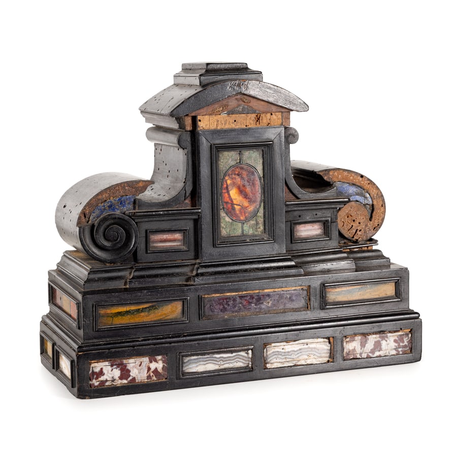 ELEMENTO DECORATIVO IN LEGNO EBANIZZATO E PIETRE E (1 of 1)