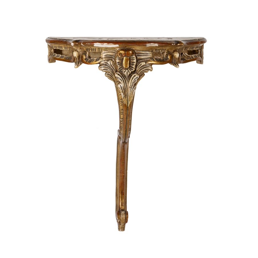 COPPIA DI CONSOLE D'APPLIQUE IN LEGNO INTAGLIATO E (1 of 2)