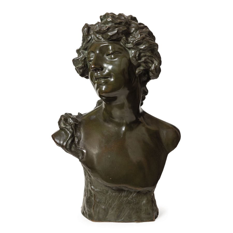 SCULTURA IN BRONZO PATINATO, INIZIO DEL XX SECOLO (1 of 3)