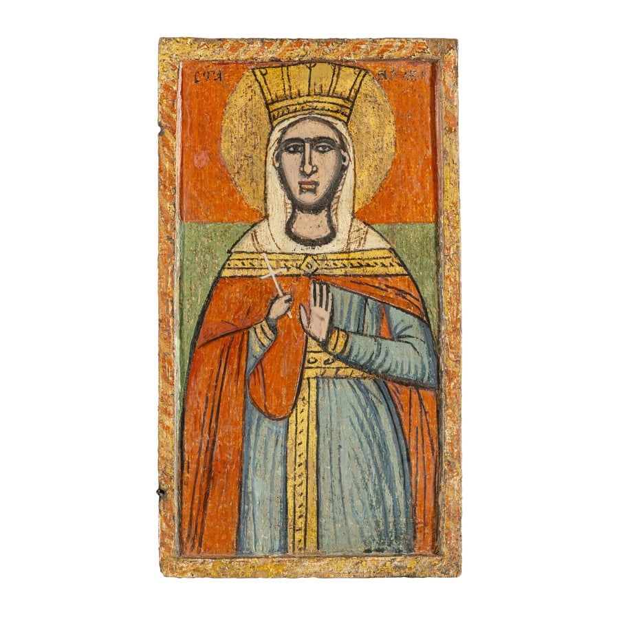 DUE ICONE GRECHE RAFFIGURANTI SANTI, XIX SECOLO (1 of 2)