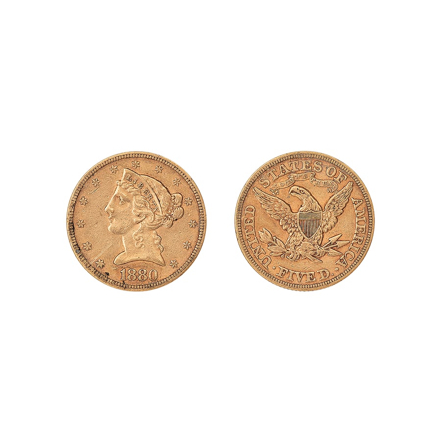 ZECCHE ESTERE. STATI UNITI D'AMERICA. 5 DOLLARI ORO (1 of 1)