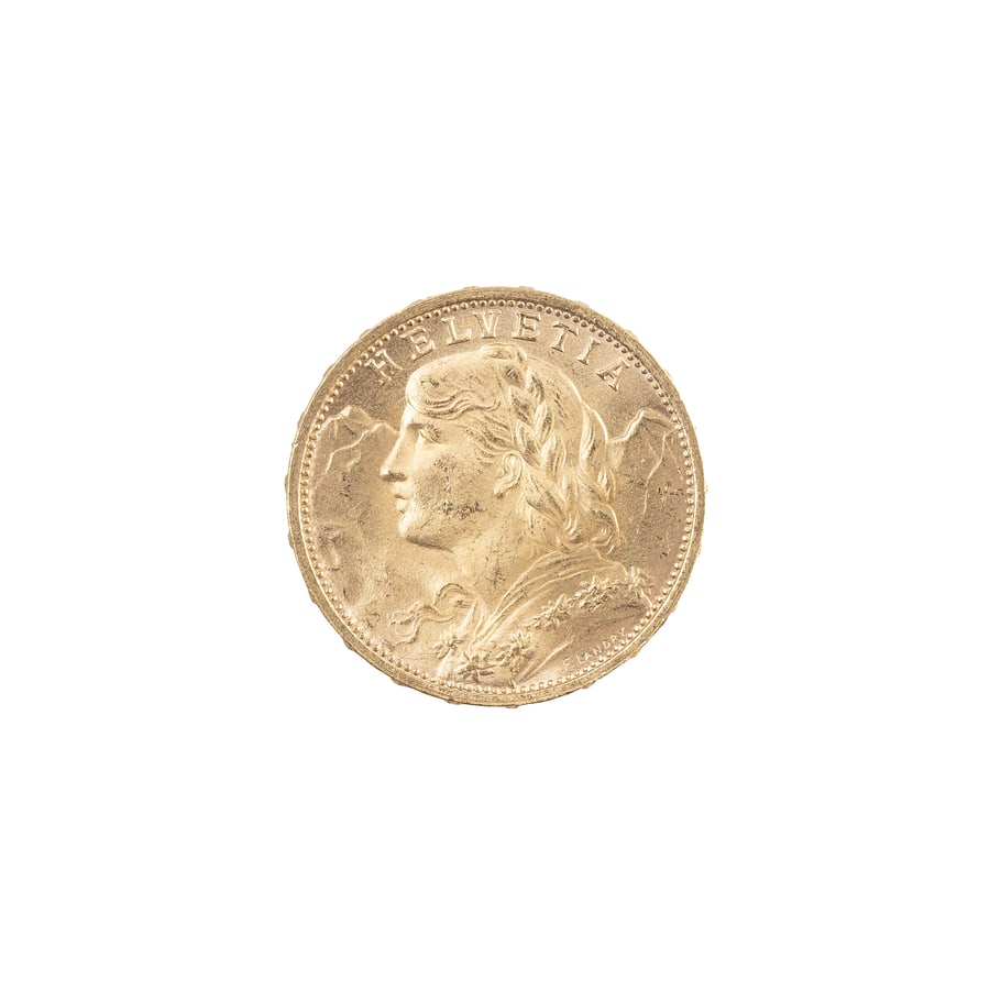 ZECCHE ESTERE. SVIZZERA. VRENELI 20 FR. 1927 (1 of 2)