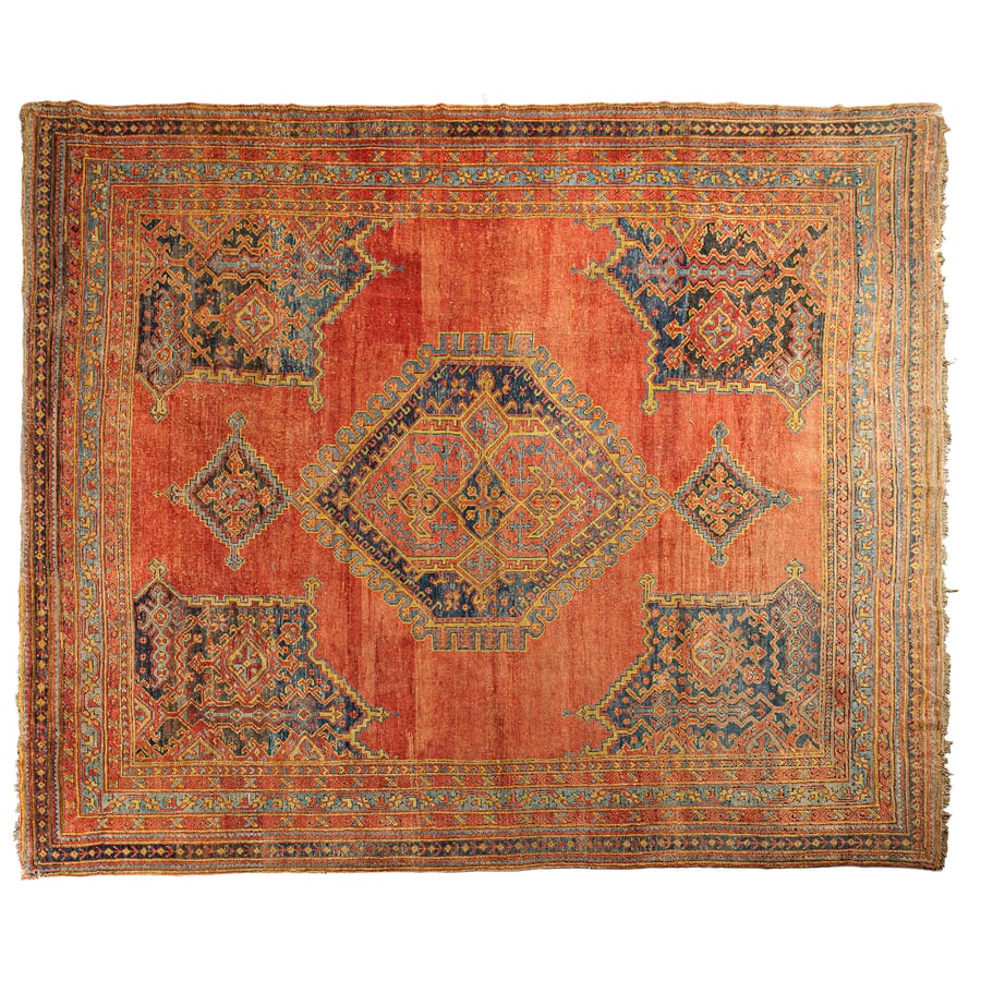 TAPPETO ANATOLICO, USHAK A MEDAGLIONE, CIRCA 1880/1900 (1 of 6)