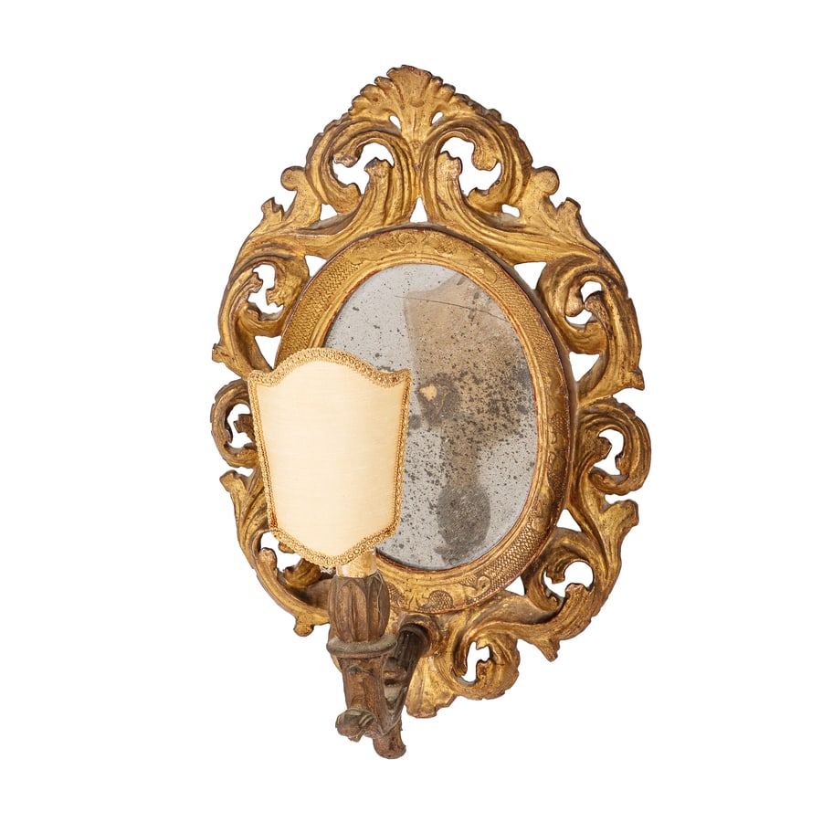 COPPIA DI PICCOLE SPECCHIERE IN LEGNO INTAGLIATO E (1 of 2)