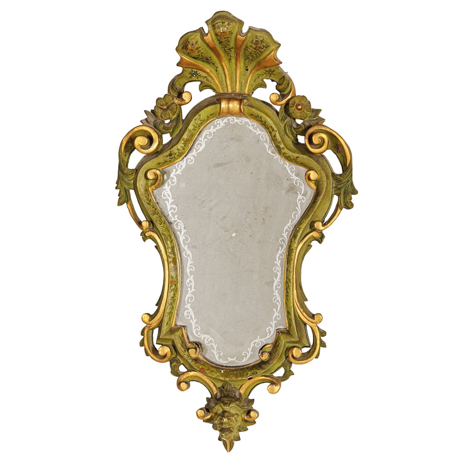 COPPIA DI SPECCHIERE IN LEGNO LACCATO E DORATO, XX (1 of 6)