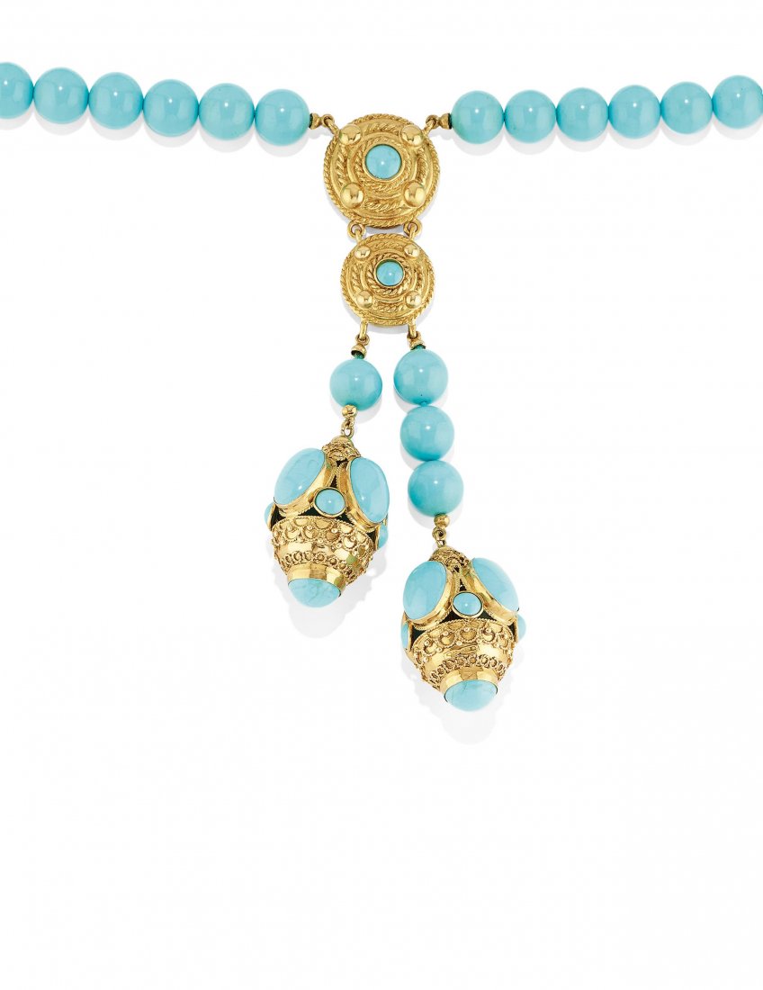 COLLANA IN ORO E PASTA DI TURCHESE (1 of 1)