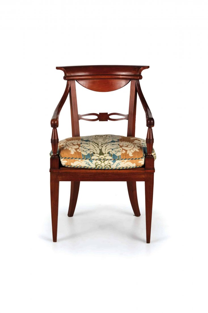 COPPIA DI POLTRONCINE IN LEGNO DI NOCE, XIX SECOLO (1 of 2)