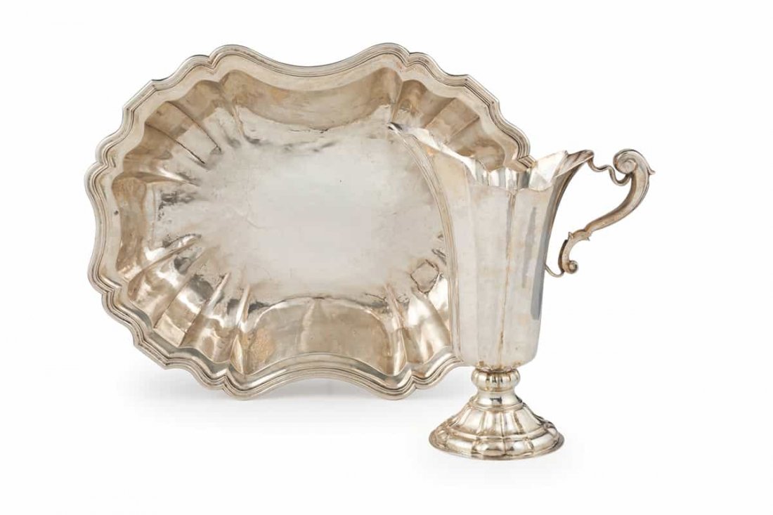 CARAFFA E BACILE IN ARGENTO, PALERMO, XVIII SECOLO (1 of 1)