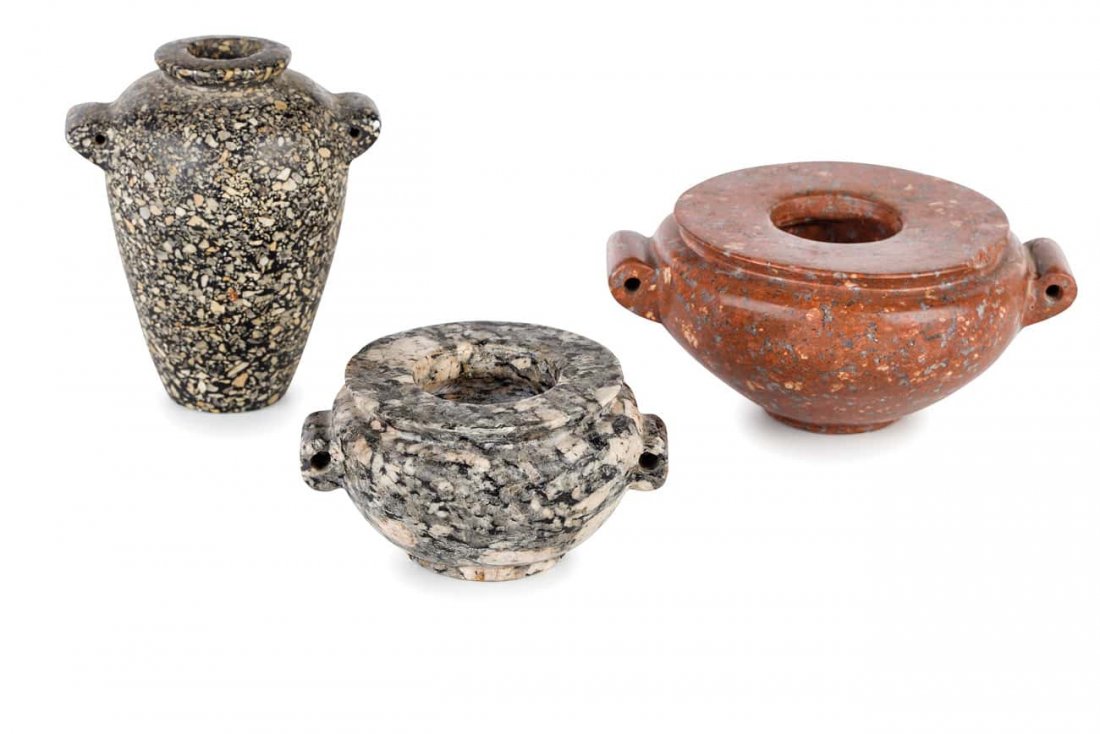 DUE BRUCIAPROFUMI IN MARMI DIVERSI, XIX SECOLO (1 of 1)