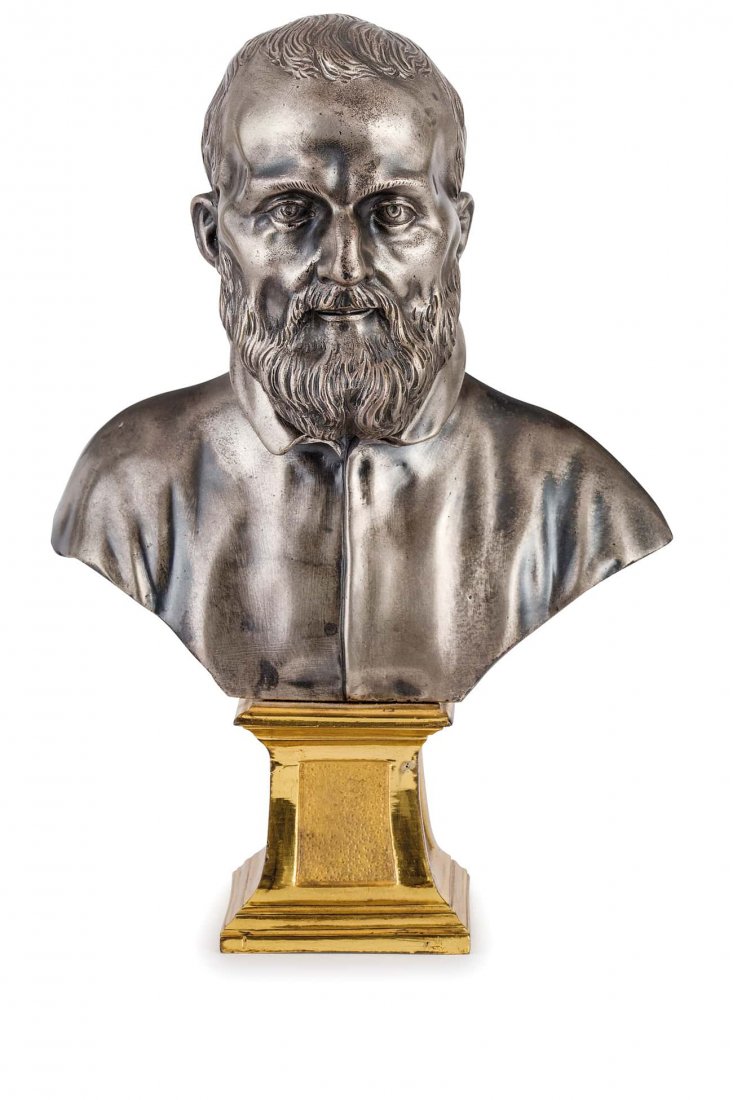 DUE SCULTURE IN METALLO ARGENTATO, XVIII-XIX SECOLO (1 of 2)