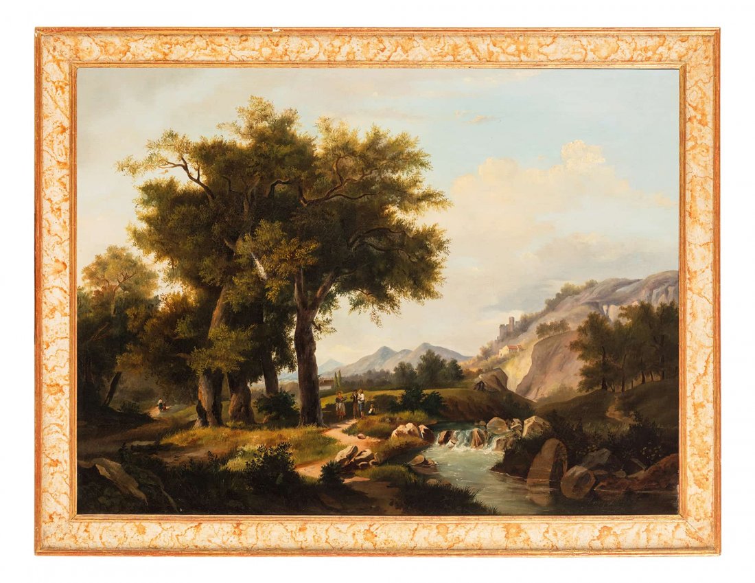 CARLO MARKO' (1822-1891): Campagna romana Firmato 'C Marko' e datato '1878' in basso a destra Olio su tela, cm 90X120