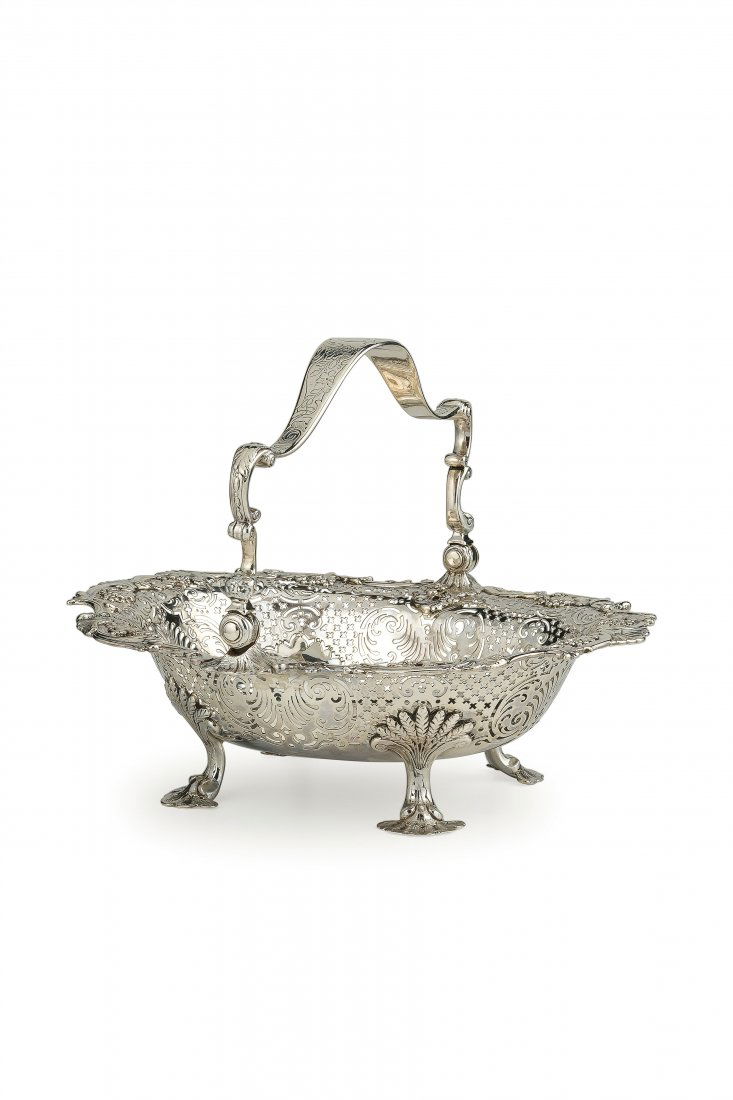 CESTO IN ARGENTO CON MANICO, LONDRA, 1746, ORAFO A. (1 of 1)