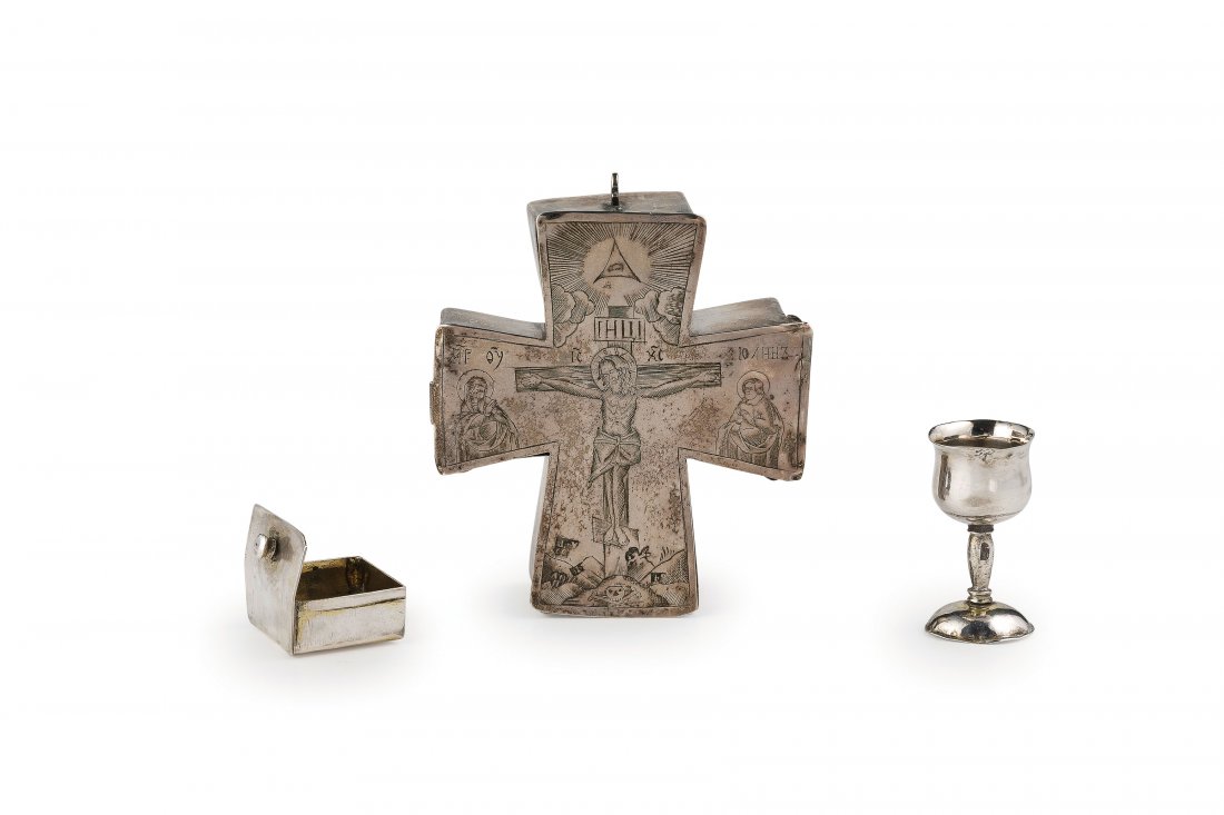 SERVIZIO DA MESSA DA VIAGGIO IN ARGENTO, MOSCA, 1799, (1 of 1)