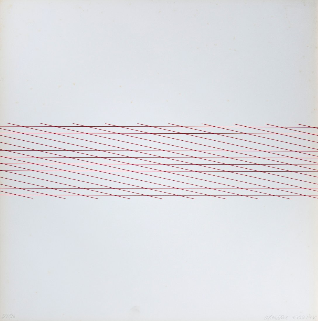 FRANCOIS MORELLET: Cholet 1926 Trames, 1952/1975 Serigrafia su carta, cm 69 x 68,5 Firmato e datato in basso a destra, numerato in basso a sinistra Edizioni Plura, esemplare 27/90