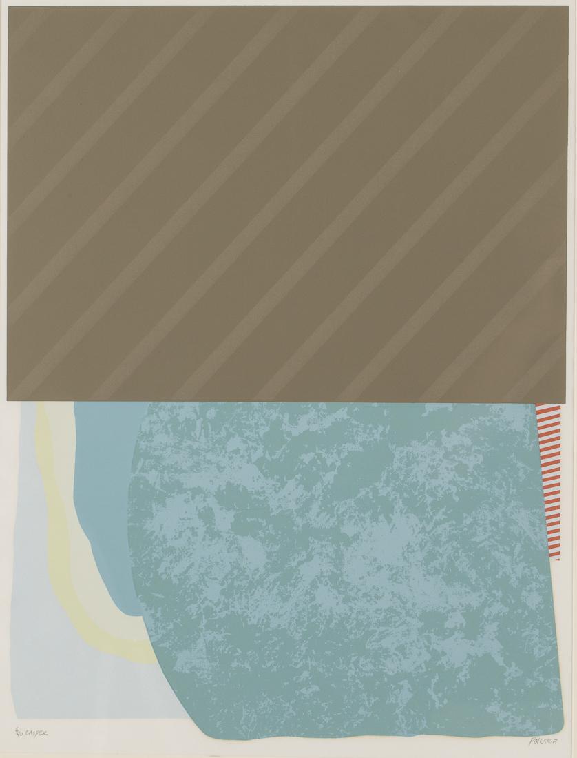 Stephen Poleskie, Aerial View, Lithograph: Property from a Savannah, GA Collector (NY, b. 1938), Aerial View, lithograph, pencil signed and numbered 6/40 Casper, matted and framed. Frame size: 30 1/4 in. x 24 1/4 in. By sight: H. 24 3/4 in. x 