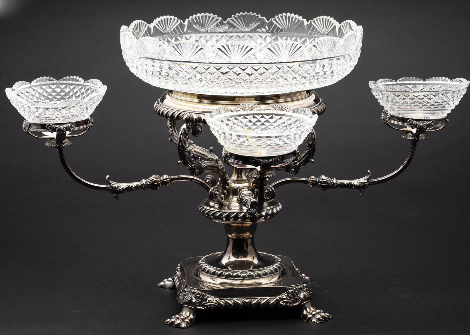 George III Style Silverplate Epergne (1 of 14)