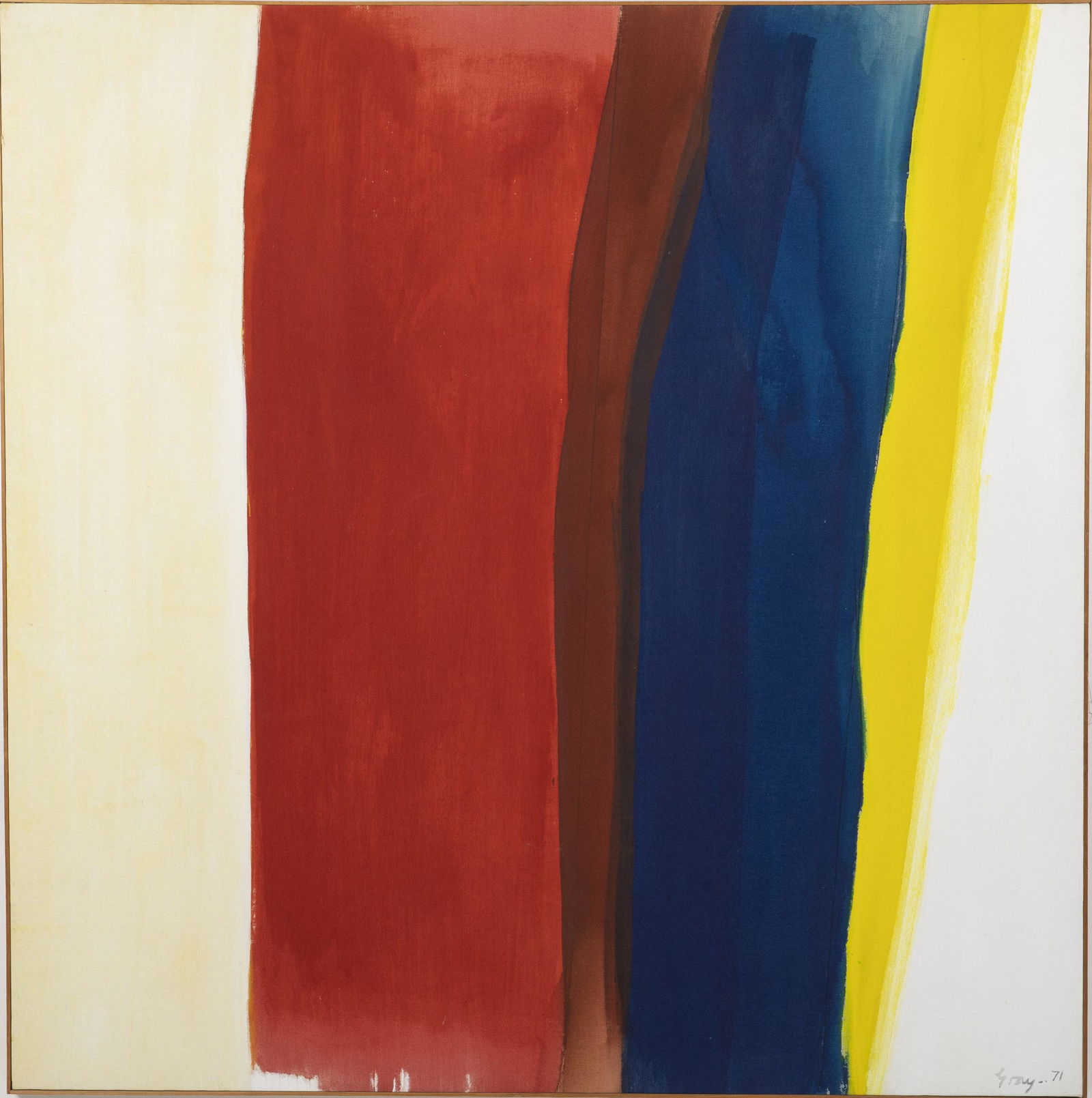 Cleve Gray, Captain Cook, Abstract Color Field, O/C: Property from a Private Collection, Hilton Head Island, SC Description: Cleve Gray (American, 1918-2004), Captain Cook, Abstract Color Field, Oil on Canvas, signed and dated '71' lower right, titl