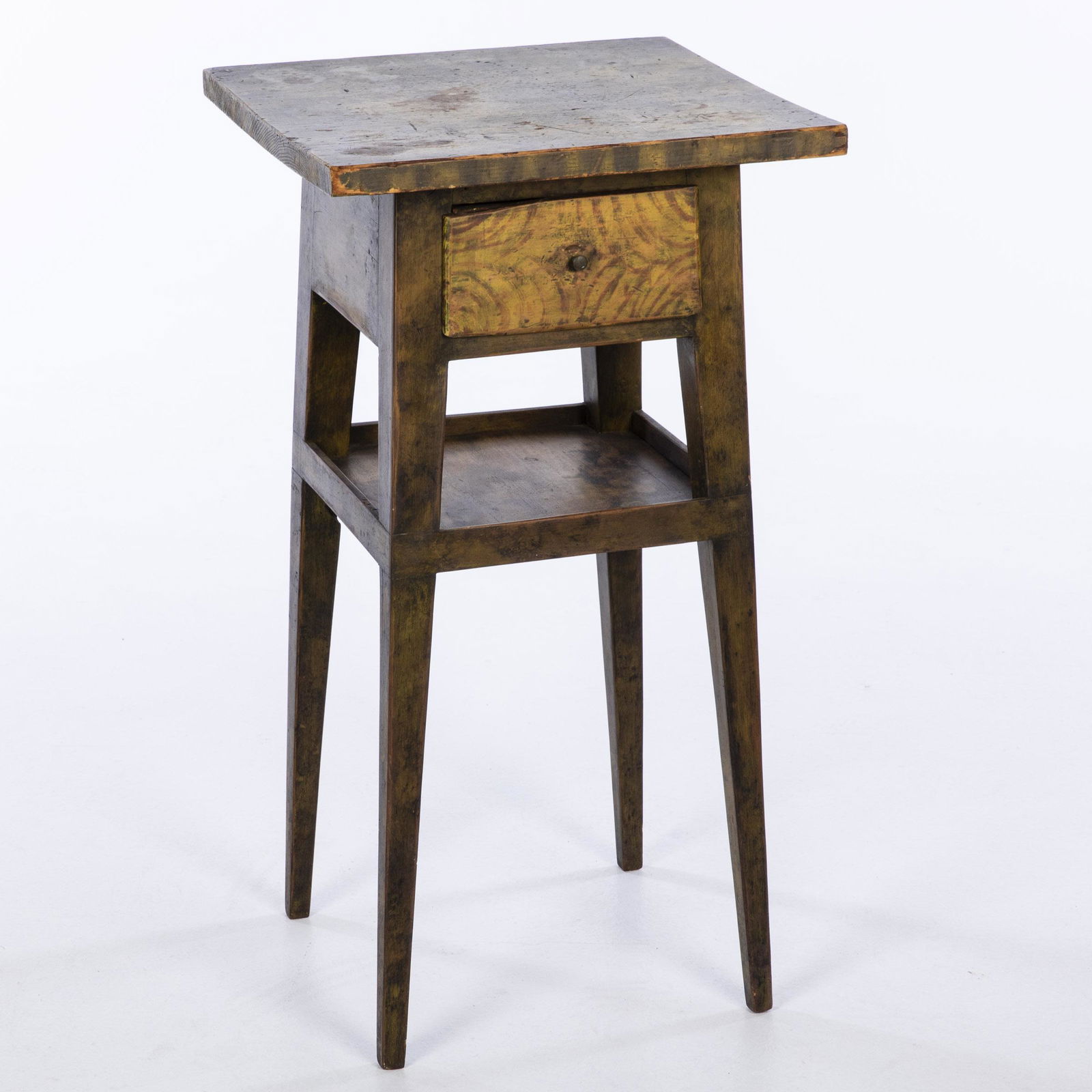 American Painted White Pine One Drawer Stand (1 of 14)