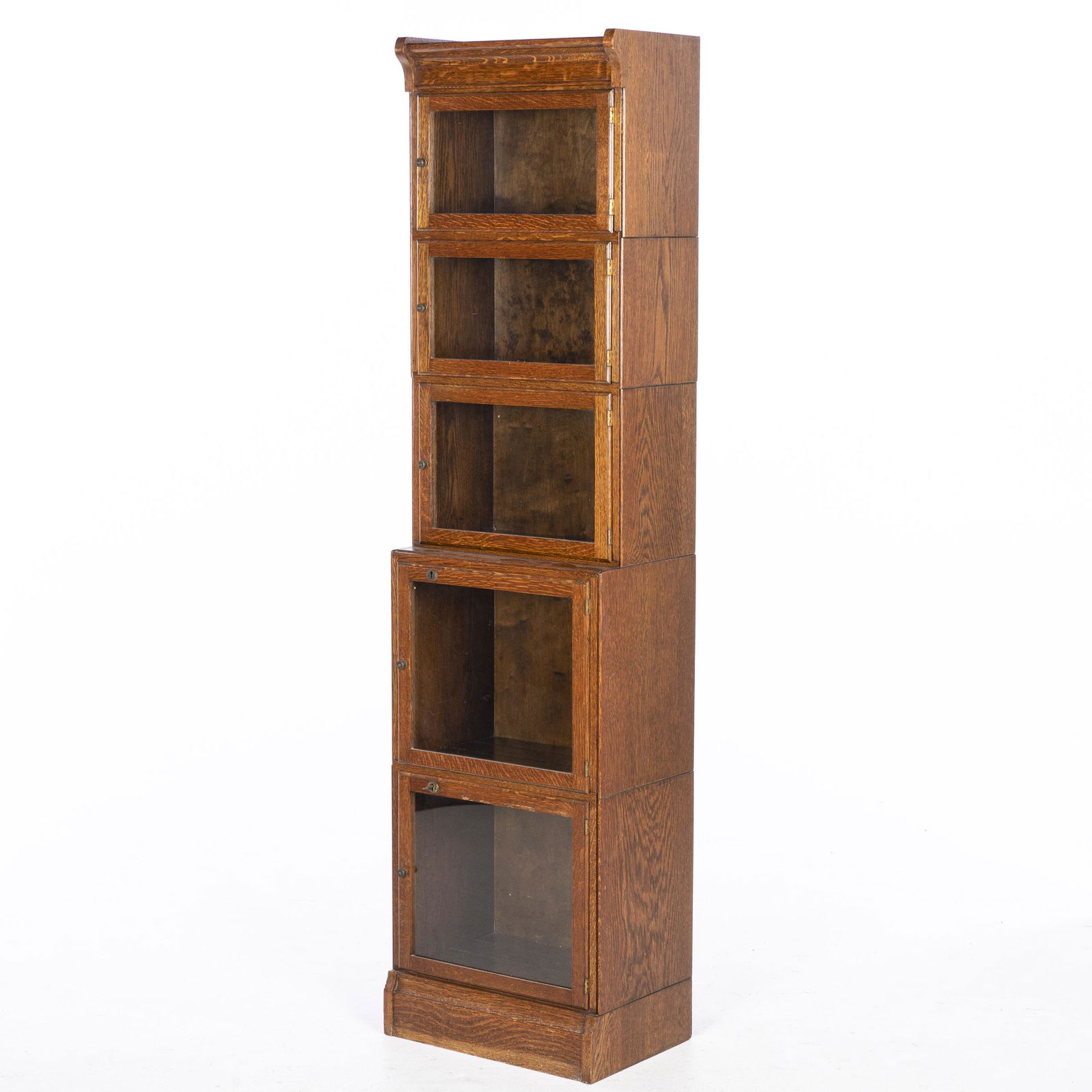 English Oak Cabinet with 5 Glass Inset Doors (1 of 10)