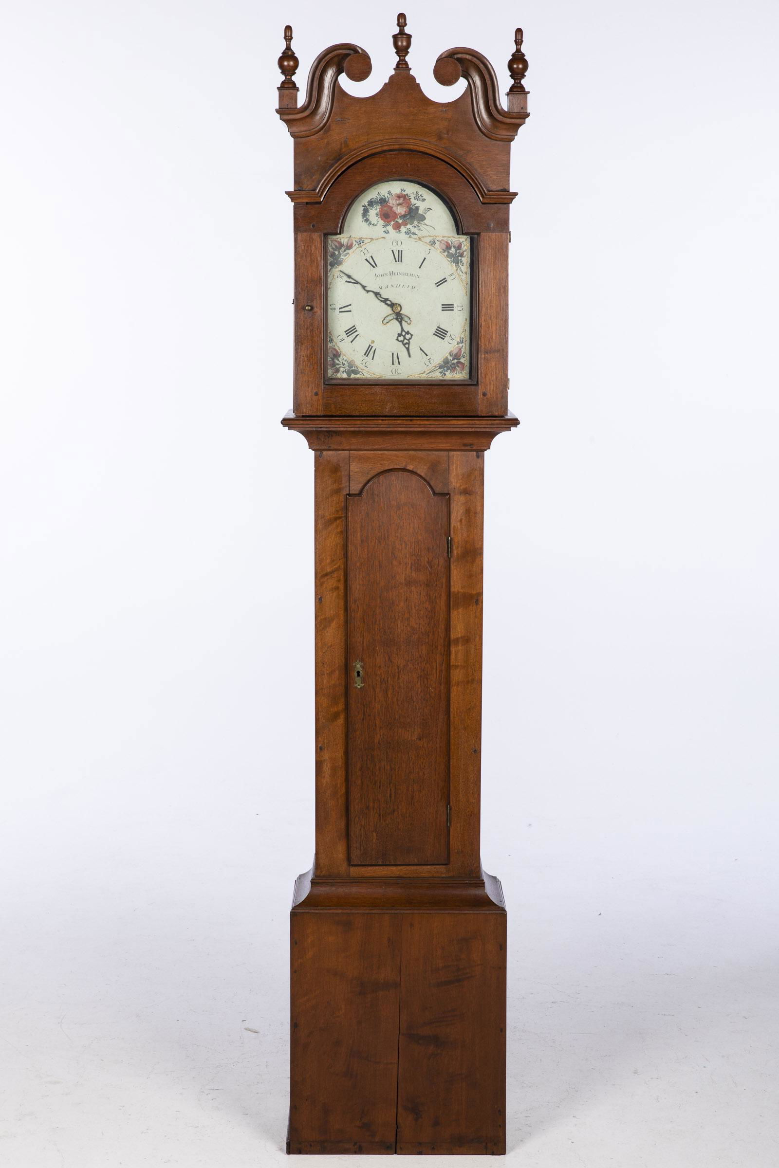 John Heinselman (1766-1804), Walnut Tall Case Clock (1 of 18)