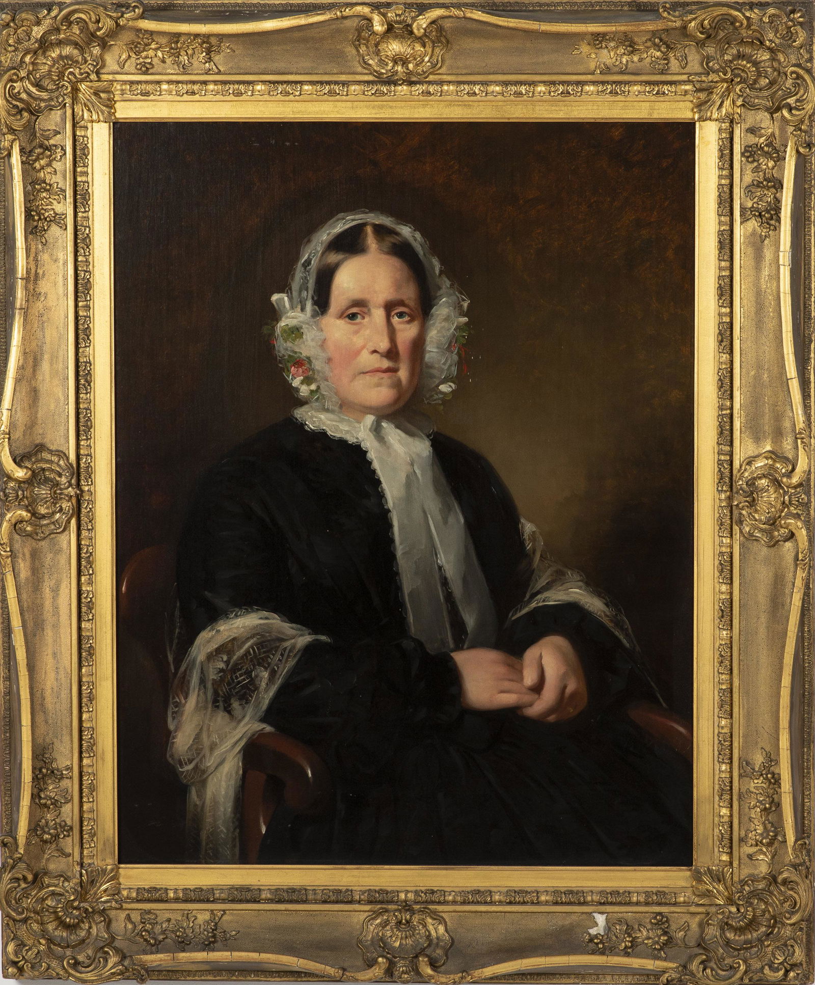 British School, Portrait of a Woman, O/C, 19th C (1 of 12)