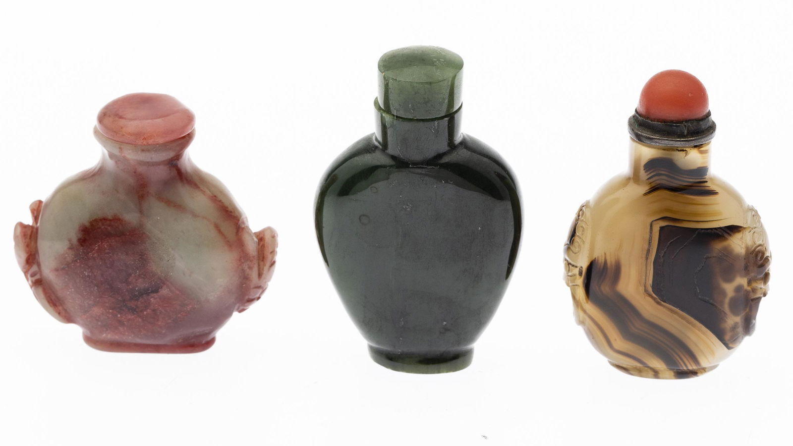 3 Chinese Stone Snuff Bottles (1 of 6)