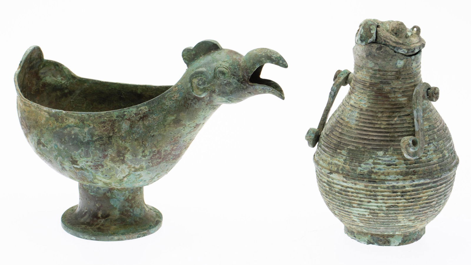 Late Warring States Style Bronze Bird-Form Vessels (1 of 9)