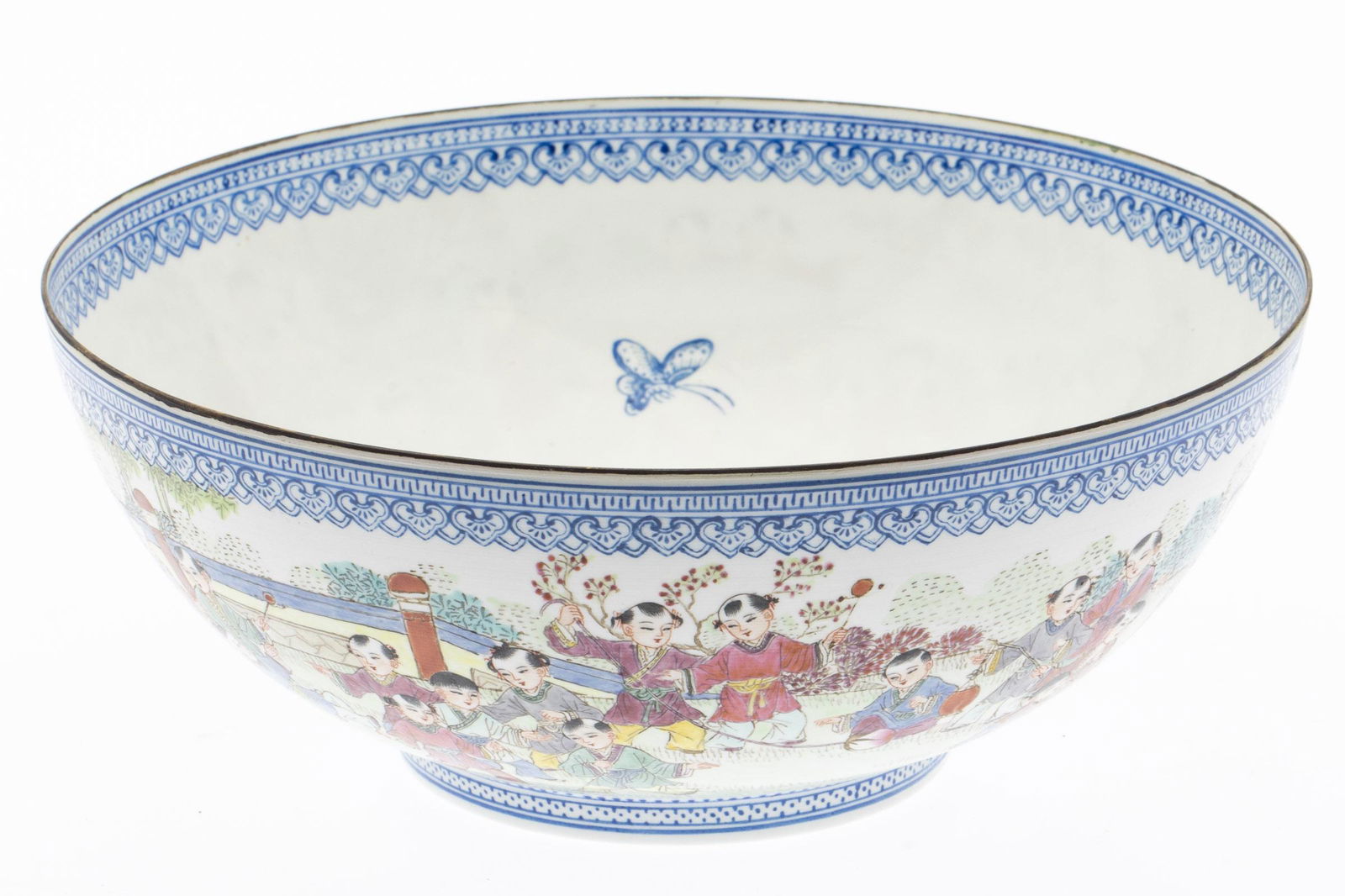 Chinese Egg Shell Porcelain Bowl, 9 in. (1 of 12)