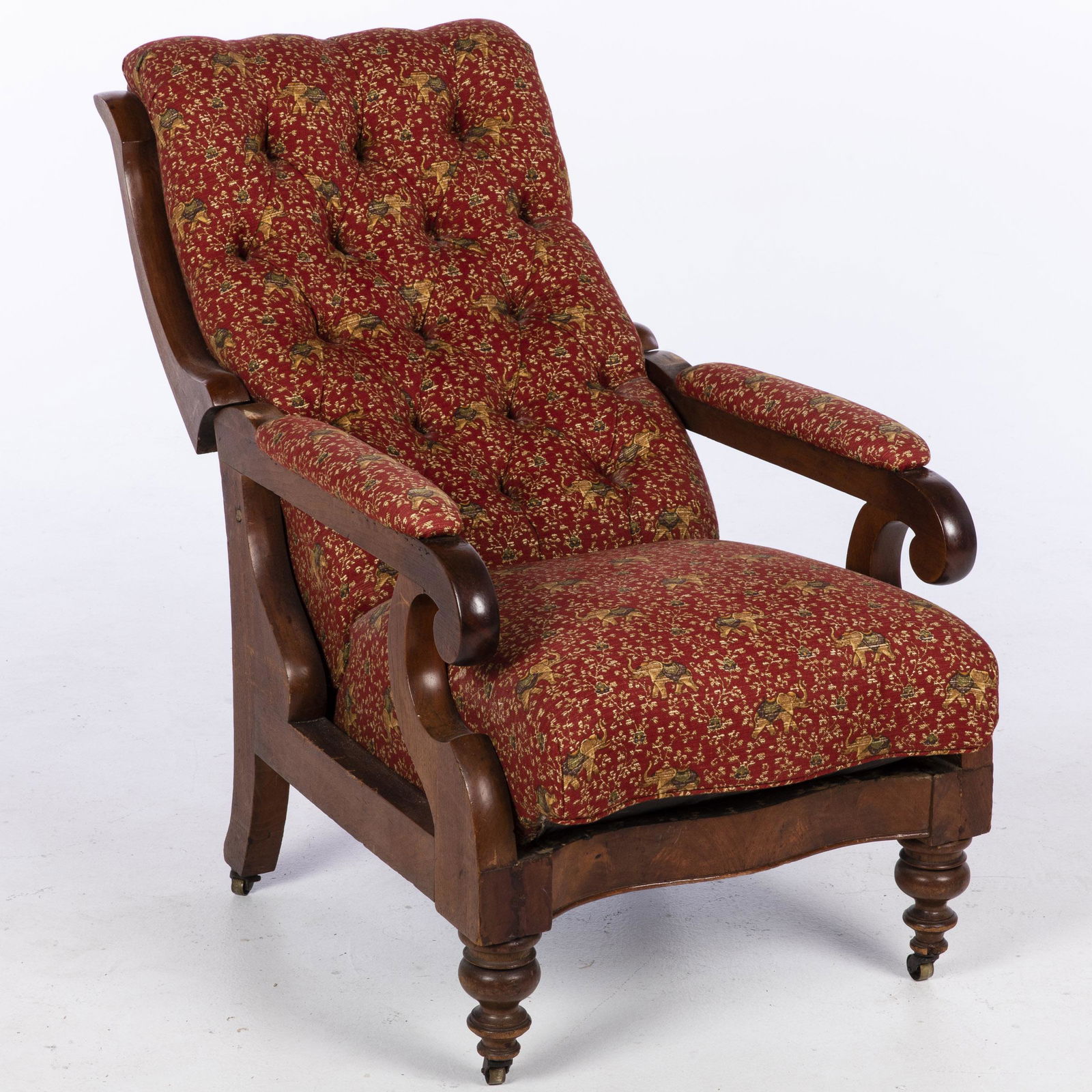 Victorian Mahogany Reclining Open Armchair, 19th C (1 of 10)