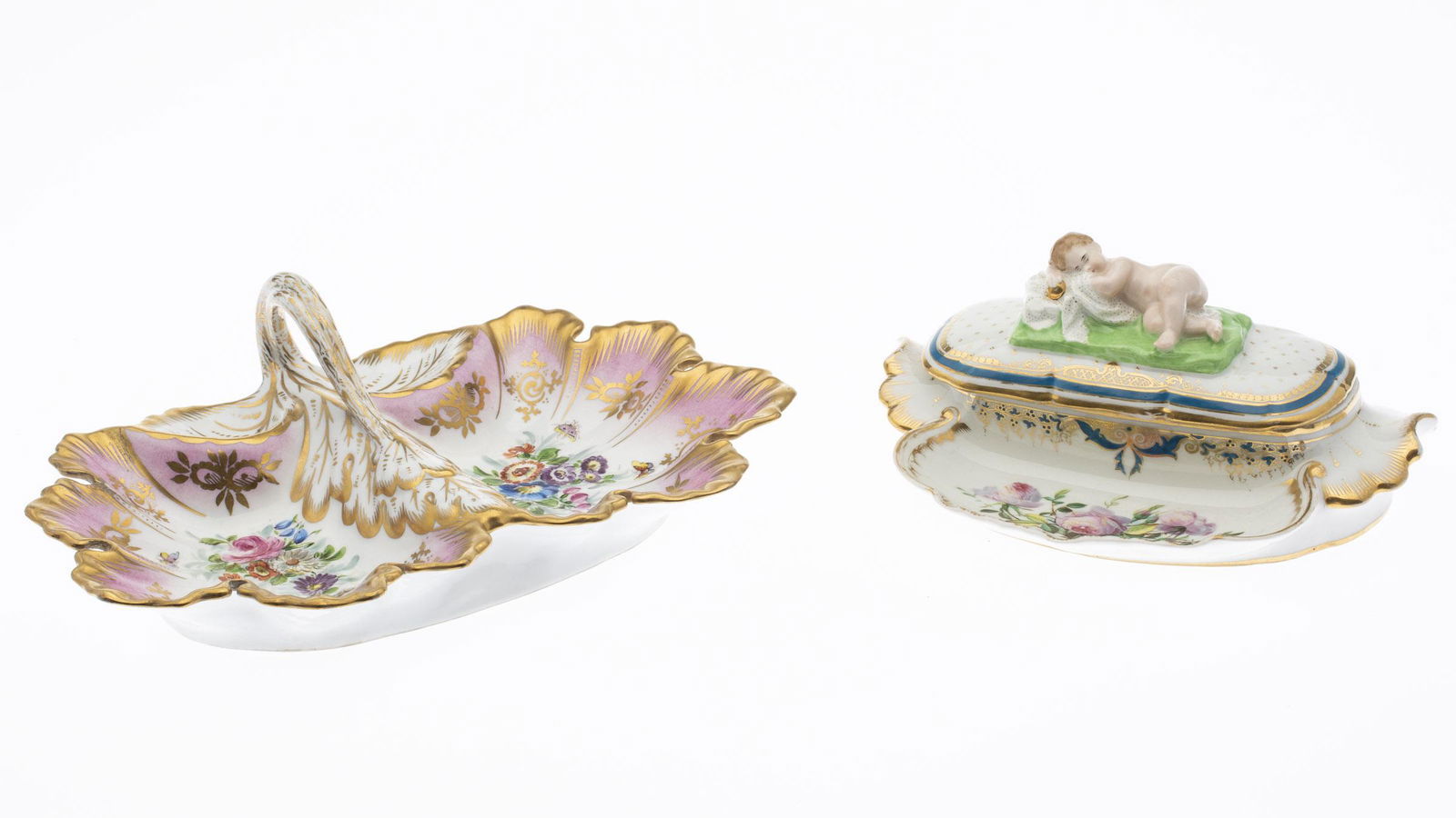 Paris Porcelain Inkwell and KPM Serving Dish (1 of 9)