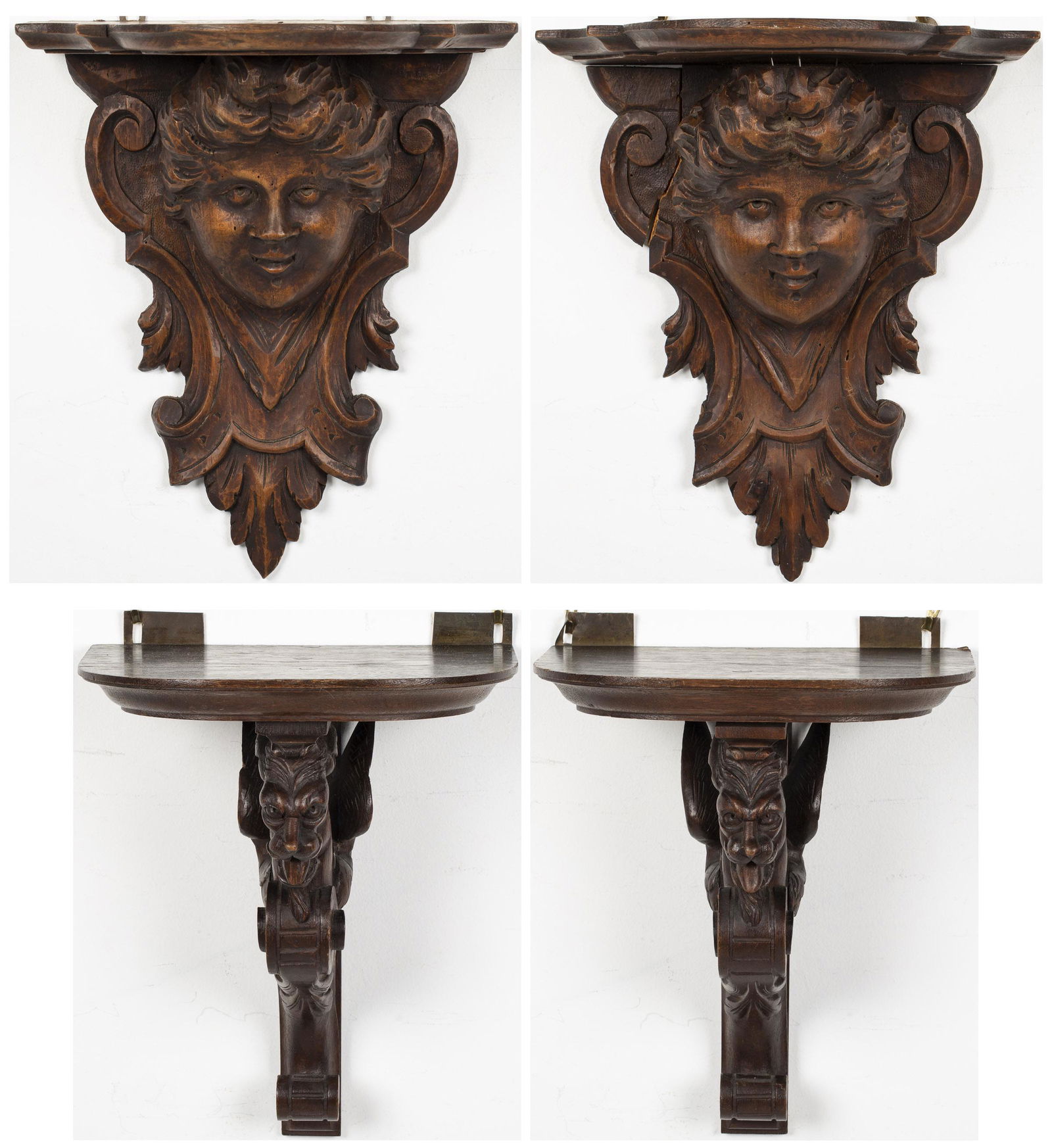 Two Pairs of Wood Wall Brackets (1 of 20)