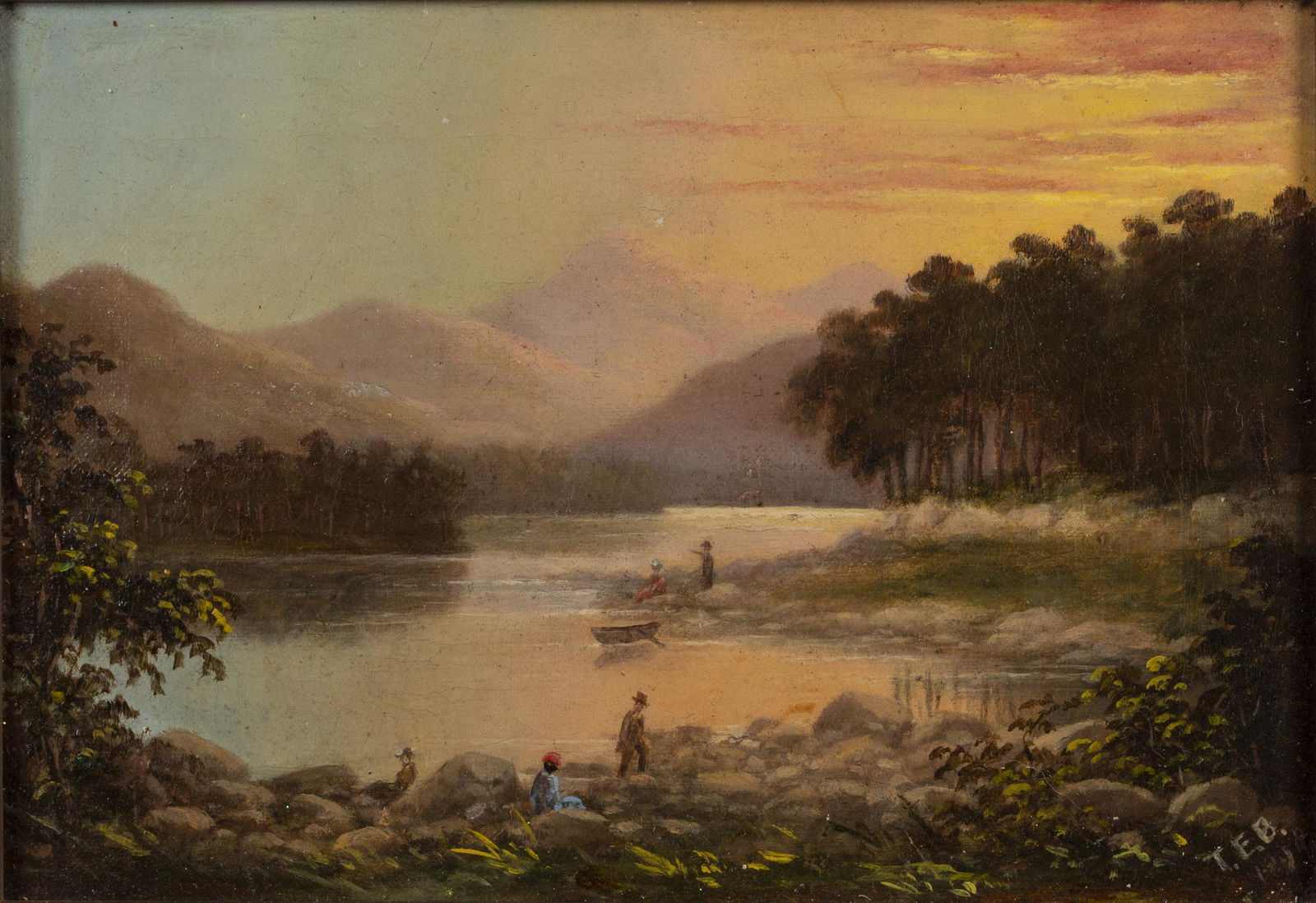 Initial Signed, Landscape with Stream, O/C (1 of 15)