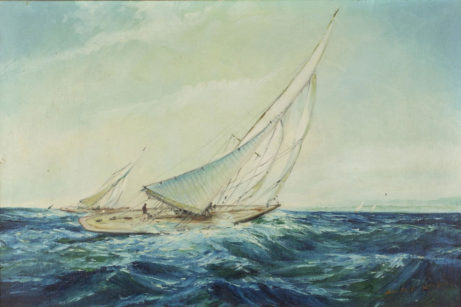 Damon, Sailboat, Oil on Canvas (1 of 13)