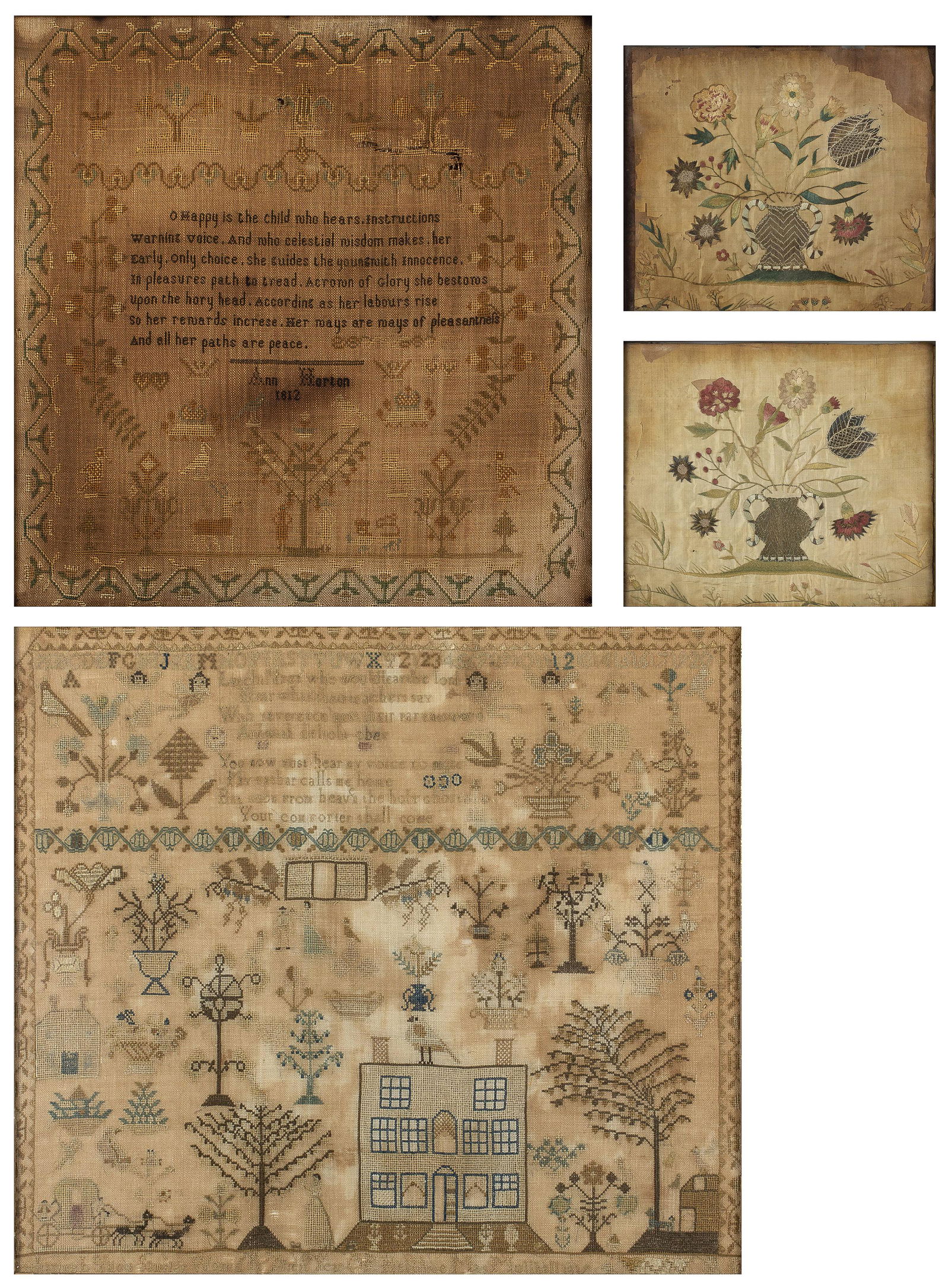 Two Samplers and Two Needleworks, 18th Century (1 of 20)