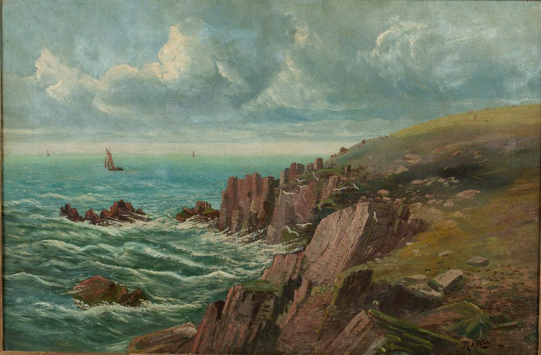 Robert Weir Allan, Rocky Coastal Landscape, O/C (1 of 13)