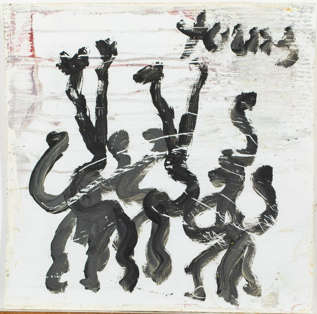 Purvis Young, Spirit Dancers, Paint on Plastic (1 of 8)