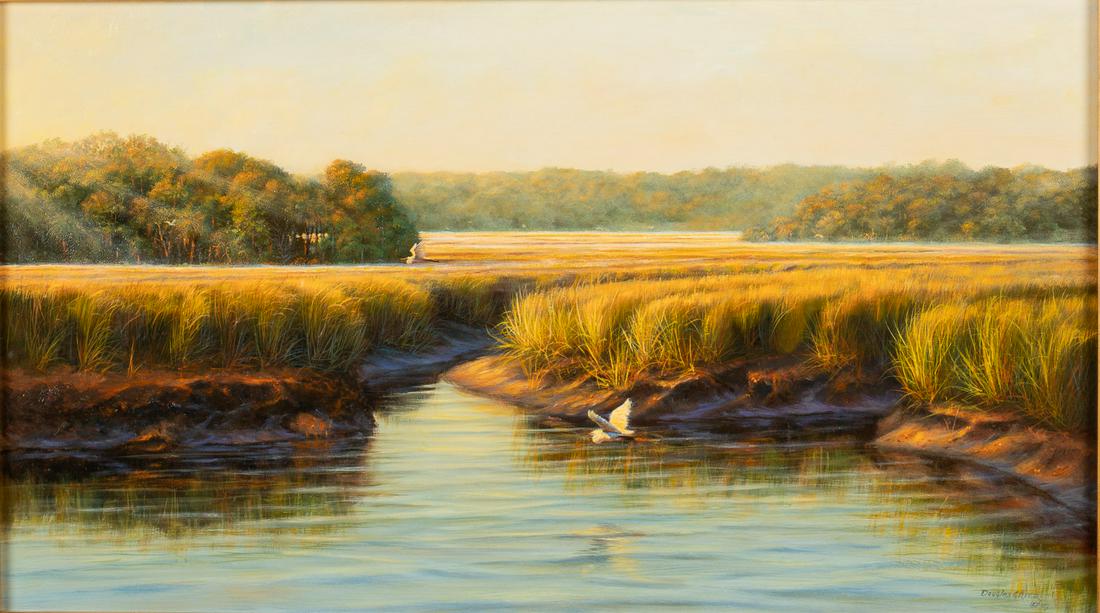 Douglas Grier, Marsh with Herons, Oil on Board (1 of 13)
