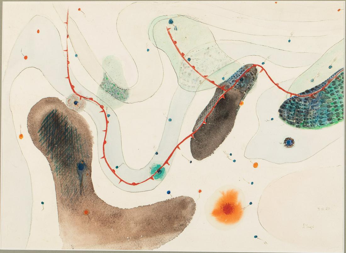 William L'Engle, Weather Map, Mixed Media, 9/11/50 (1 of 12)