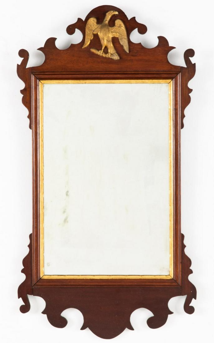Small Mahogany Chippendale Style Mirror, 19th C (1 of 9)