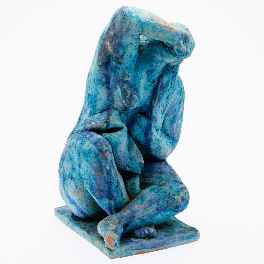 Evelyn Wilson, Seated Figure, Painted Ceramic (1 of 11)